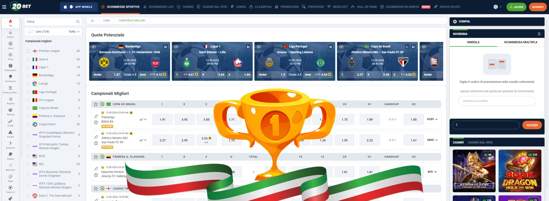 20Bet Tornei